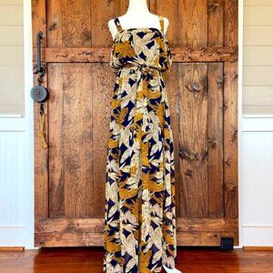 Boho Festival Floral  Maxi dress Sz L